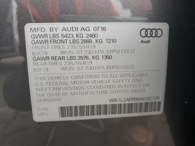 VIN WA1L2AFP0HA032139 2017 Audi Q5, Premium Plus no.10