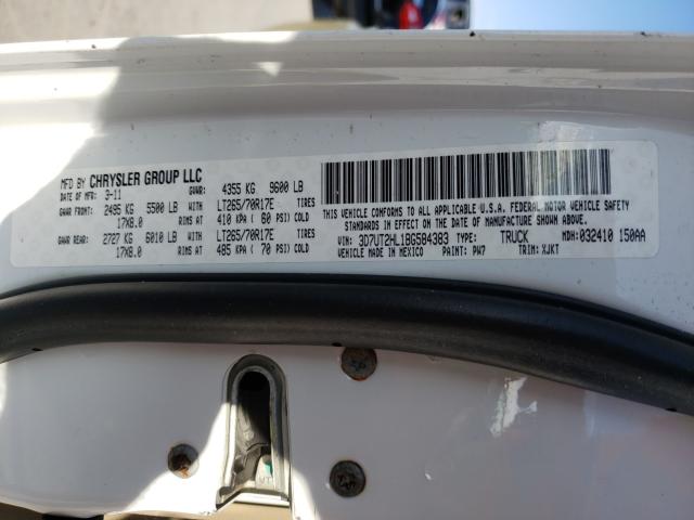 2011 DODGE RAM 2500 3D7UT2HL1BG584383