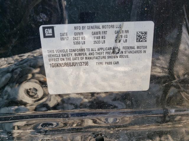 2018 CADILLAC CT6 PLATIN 1G6KN5R60JU113796