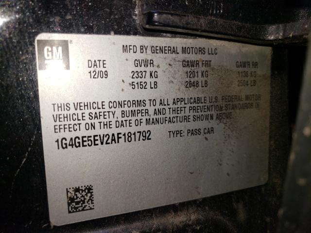 2010 BUICK LACROSSE C 1G4GE5EV2AF181792