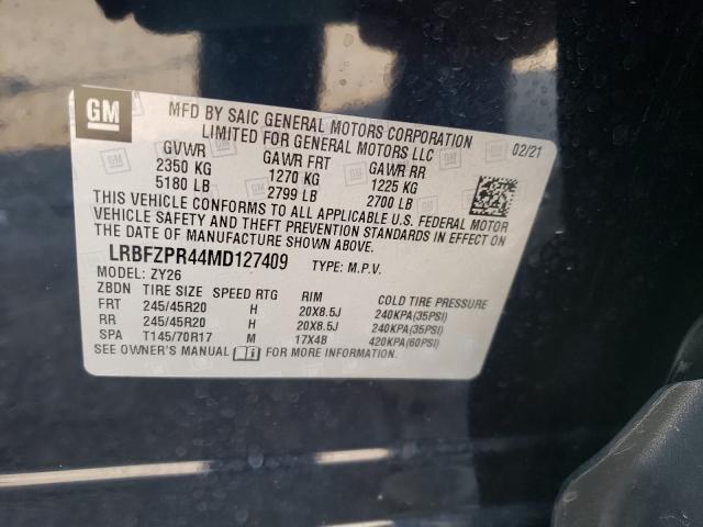 2021 BUICK ENVISION LRBFZPR44MD127409