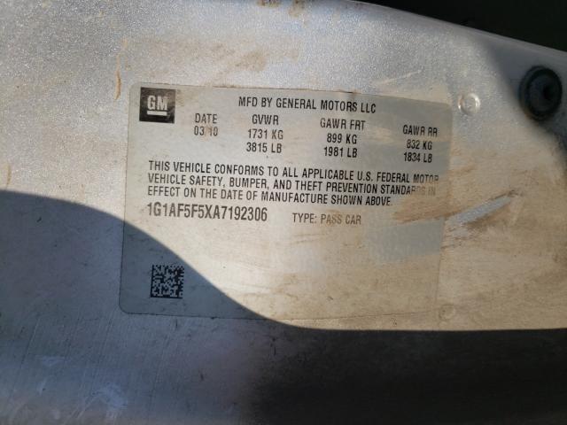 2010 CHEVROLET COBALT 2LT 1G1AF5F5XA7192306