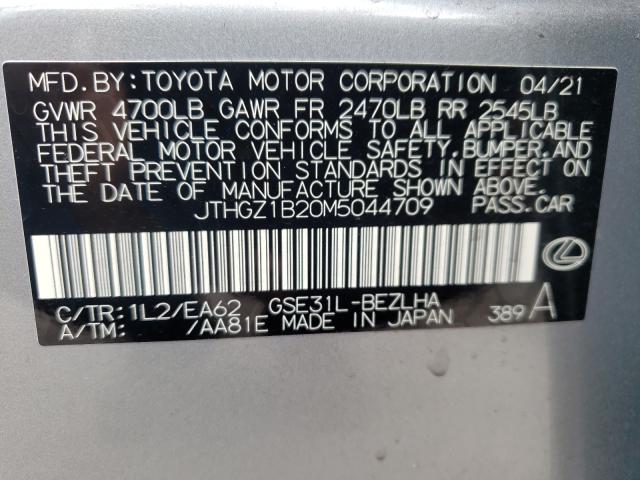2021 LEXUS IS 350 F-S JTHGZ1B20M5044709