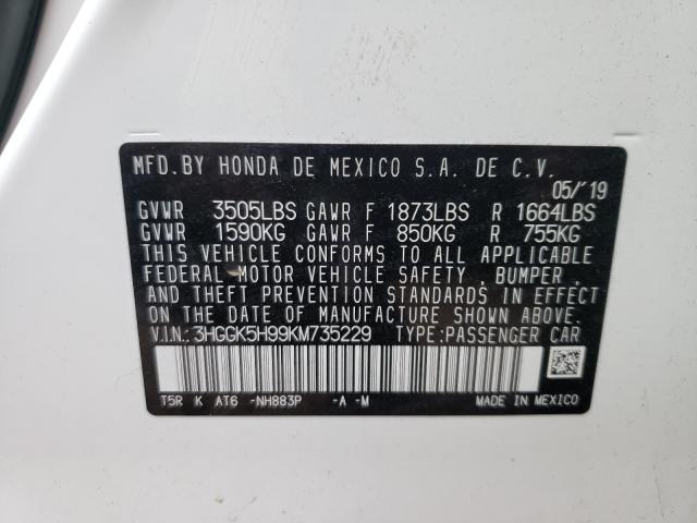 2019 HONDA FIT EXL 3HGGK5H99KM735229