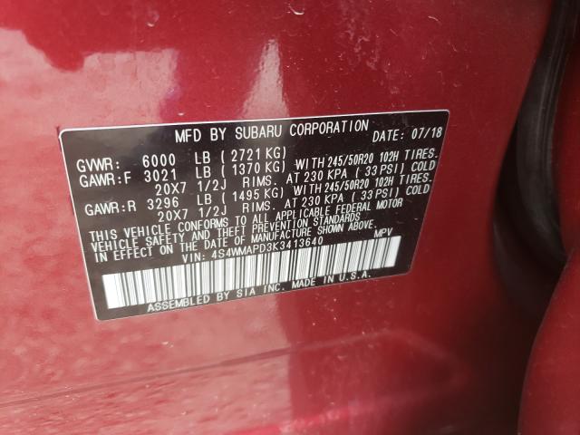 2019 SUBARU ASCENT LIM 4S4WMAPD3K3413640