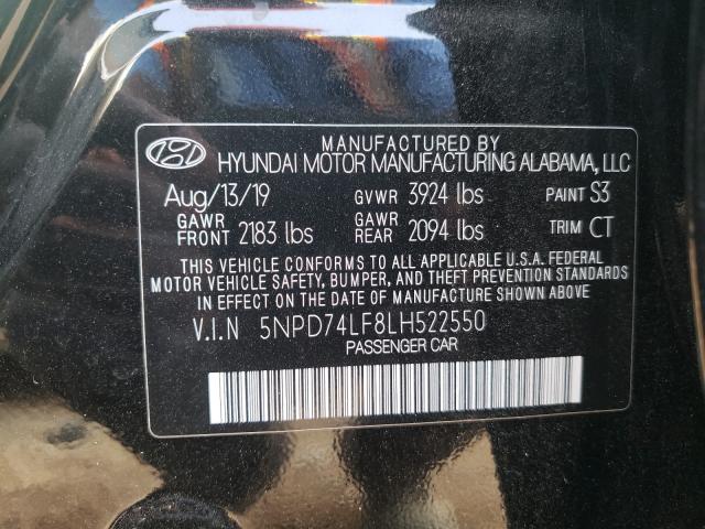 5NPD74LF8LH522550 Hyundai Elantra Se 2020. Фото: 9