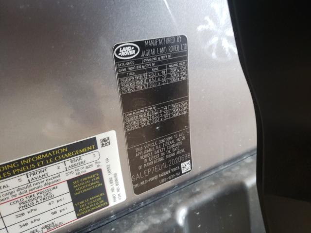 2020 LAND ROVER DEFENDER 1 SALEP7EU1L2020698