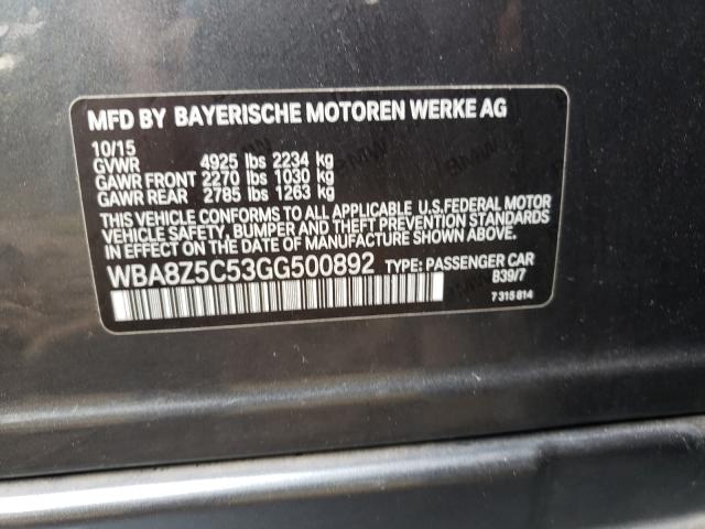 WBA8Z5C53GG500892 BMW 328 Xigt Sulev