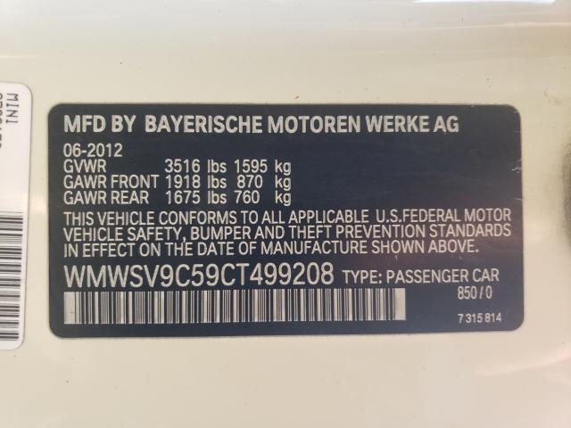 2012 MINI COOPER JOH WMWSV9C59CT499208