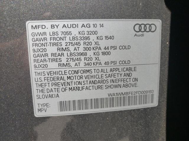 2015 AUDI Q7 TDI PRE WA1WMBFE2FD009193