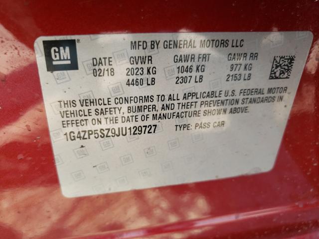 2018 BUICK LACROSSE E 1G4ZP5SZ9JU129727