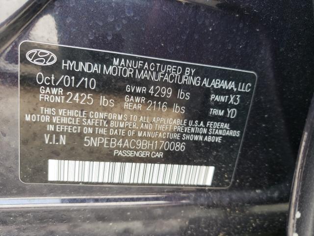 2011 HYUNDAI SONATA GLS 5NPEB4AC9BH170086