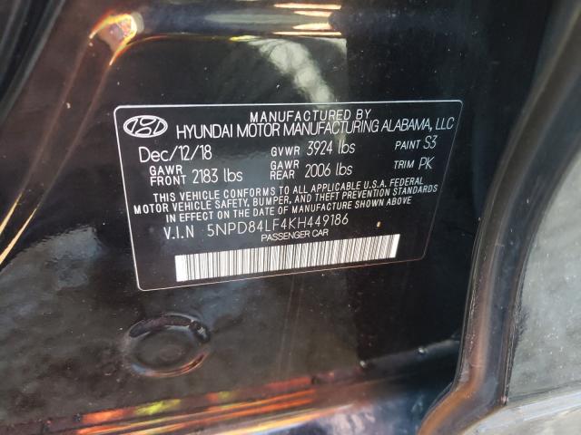 5NPD84LF4KH449186 Hyundai Elantra Se 2019. Фото: 9