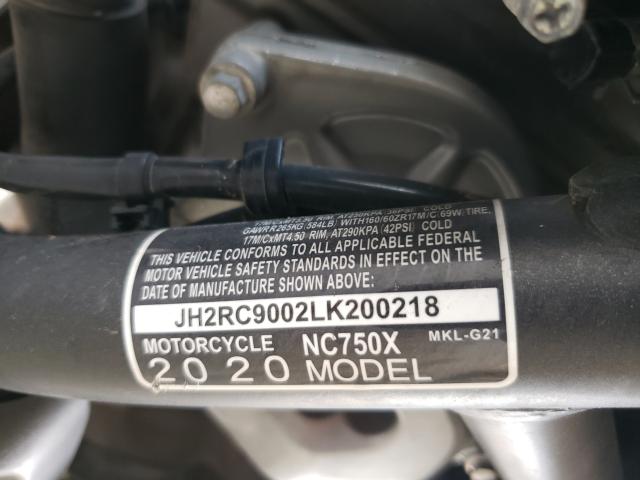 2020 HONDA NC750 X JH2RC9002LK200218