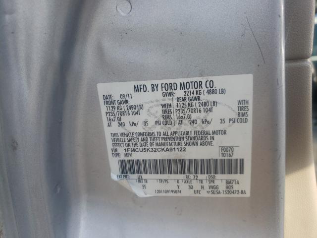 2012 FORD ESCAPE HYB 1FMCU5K32CKA91122