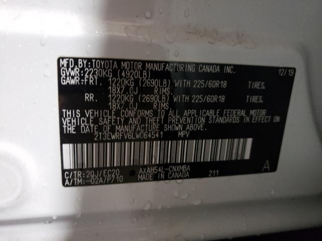 2020 TOYOTA RAV4 XSE 2T3EWRFV6LW064541