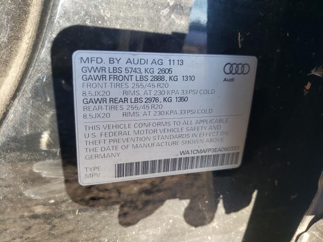 2014 AUDI Q5 TDI PRE WA1CMAFP3EA060331