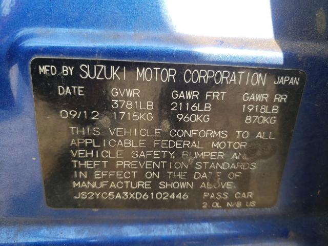 2013 SUZUKI SX4 LE JS2YC5A3XD6102446