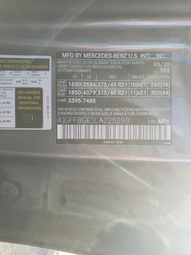 2020 MERCEDES-BENZ GLS 580 4M 4JGFF8GE3LA225290