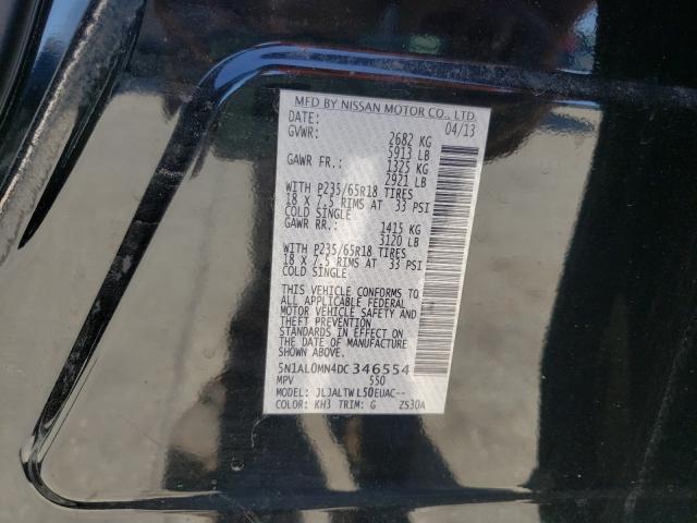 2013 INFINITI JX35 5N1AL0MN4DC346554