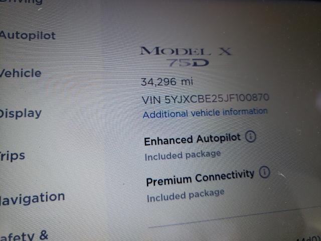 2018 TESLA MODEL X 5YJXCBE25JF100870