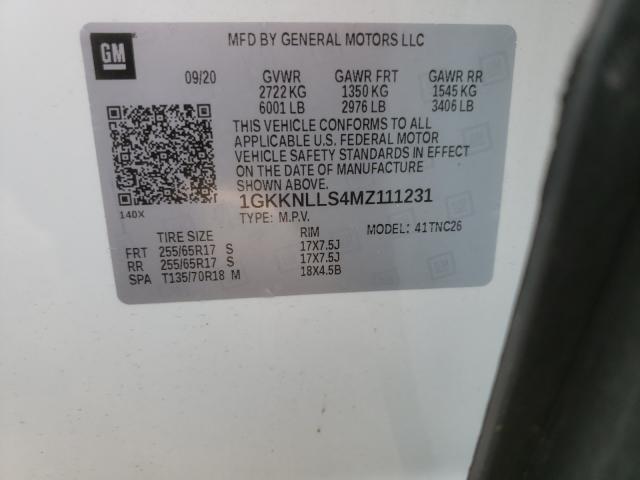 2021 GMC ACADIA AT4 1GKKNLLS4MZ111231