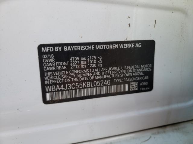 2019 BMW 430XI GRAN WBA4J3C55KBL05246