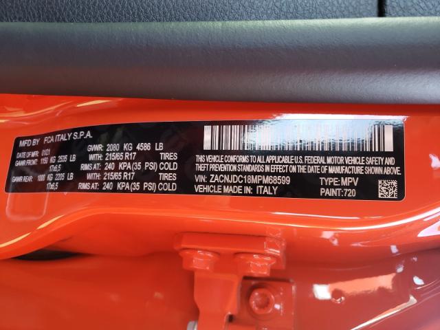 2021 JEEP RENEGADE T ZACNJDC18MPM68599