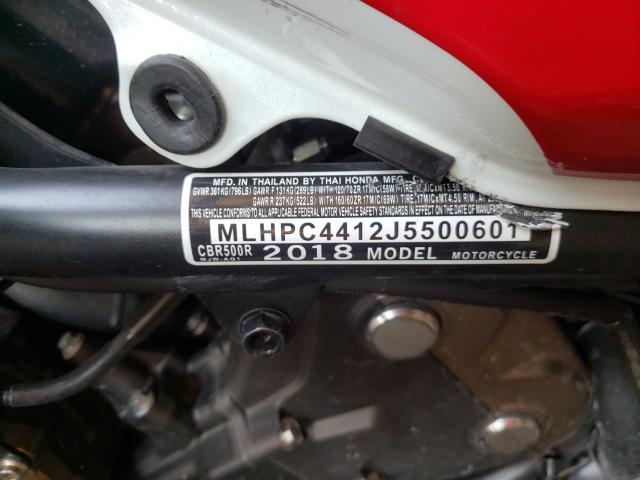 2018 HONDA CBR500 R MLHPC4412J5500601