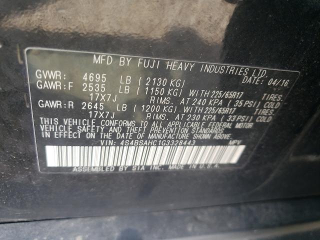 2016 SUBARU OUTBACK 4S4BSAHC1G3328443