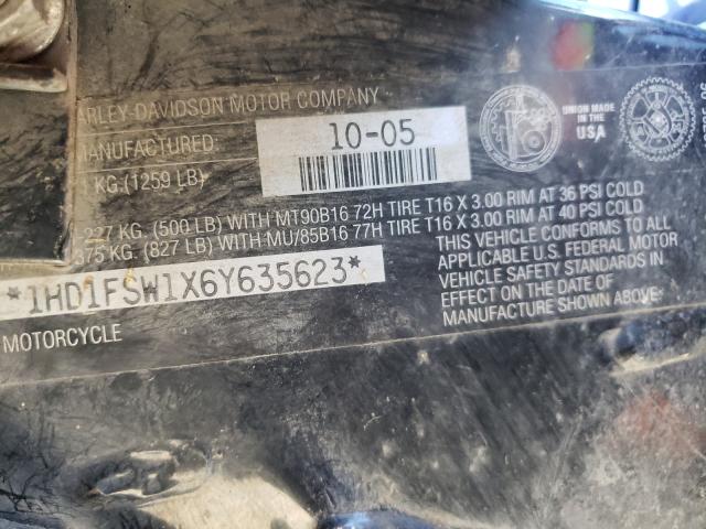 2006 HARLEY-DAVIDSON FLTRI 1HD1FSW1X6Y635623