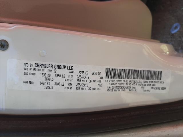 2012 DODGE RAM VAN 2C4RDGAG6CR349660