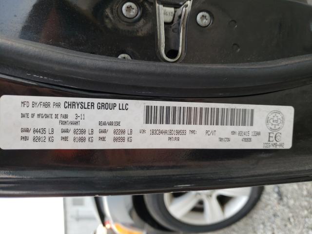 2011 DODGE CALIBER SX 1B3CB4HA1BD190593