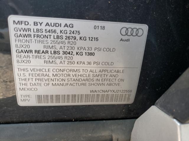 2018 AUDI Q5 PRESTIG WA1CNAFYXJ2122558