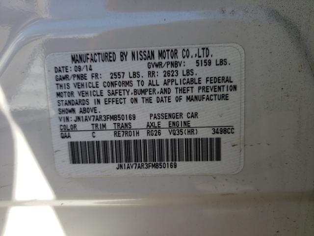 2015 INFINITI Q50 HYBRID JN1AV7AR3FM850169