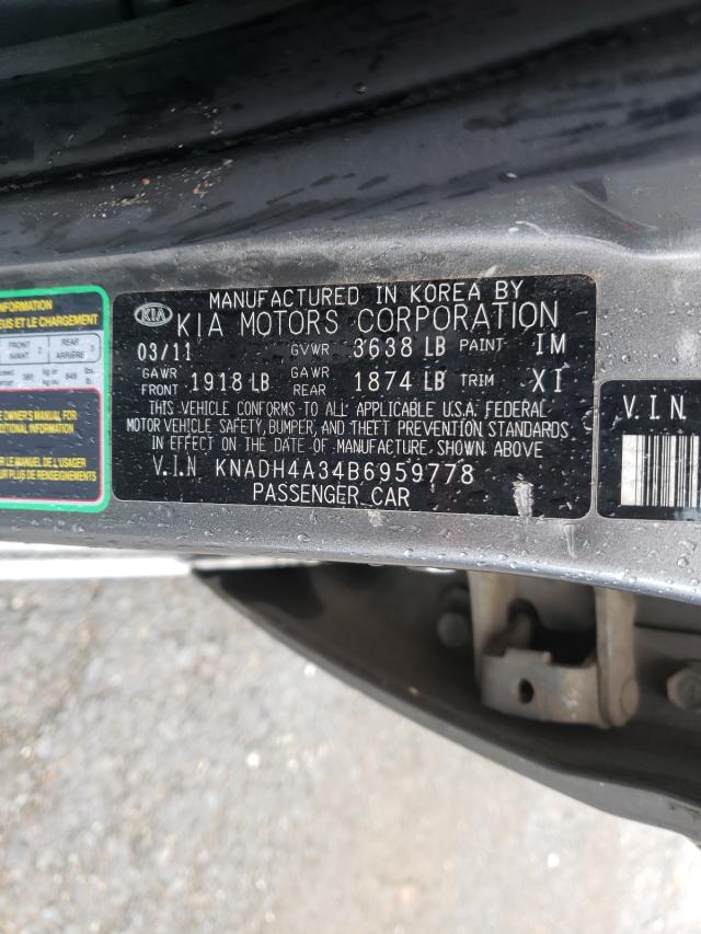 2011 KIA RIO BASE KNADH4A34B6959778