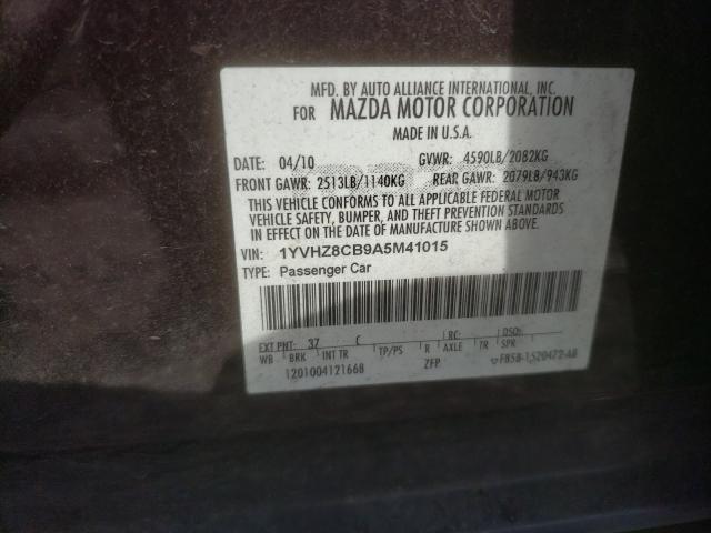 2010 MAZDA 6 S 1YVHZ8CB9A5M41015