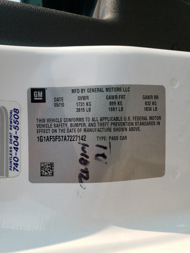 2010 CHEVROLET COBALT 2LT 1G1AF5F57A7227142