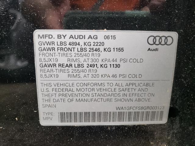 2016 AUDI Q3 PRESTIG WA1GFCFS8GR003123