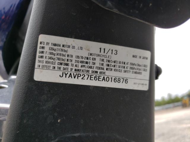 2014 YAMAHA XV1900 CU JYAVP27E6EA016876