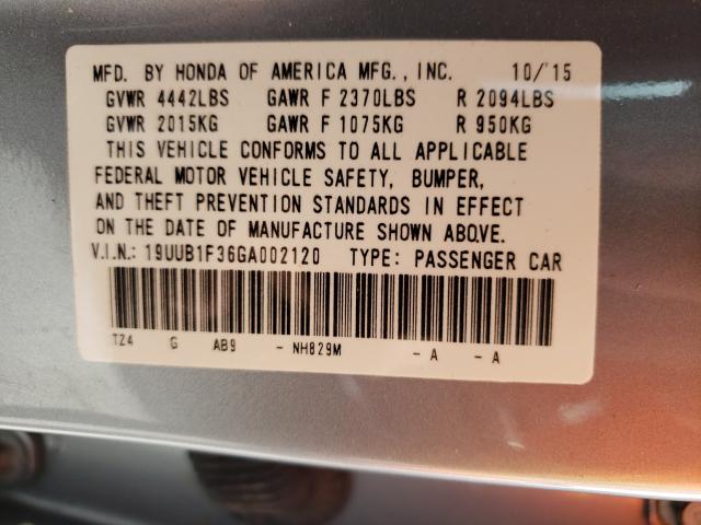 2016 ACURA TLX 19UUB1F36GA002120