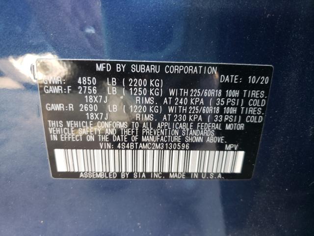 2021 SUBARU OUTBACK LI 4S4BTAMC2M3130596
