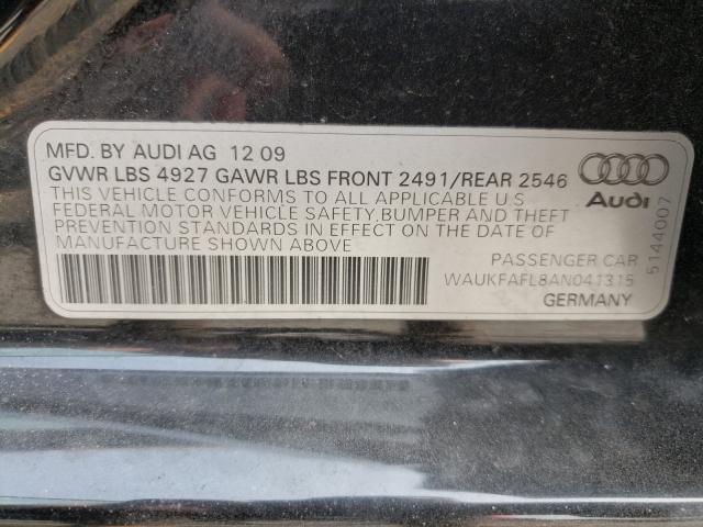 2010 AUDI A4 WAUKFAFL8AN041315