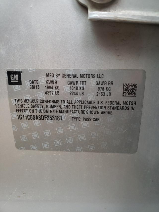 2013 CHEVROLET MALIBU CLC 1G11C5SA3DF353181