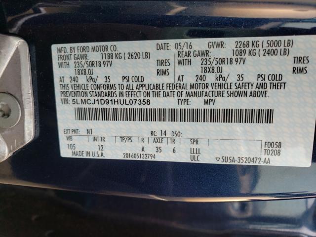 2017 LINCOLN MKC PREMIE 5LMCJ1D91HUL07358