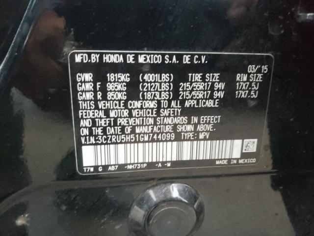 2016 HONDA HR-V 3CZRU5H51GM744099