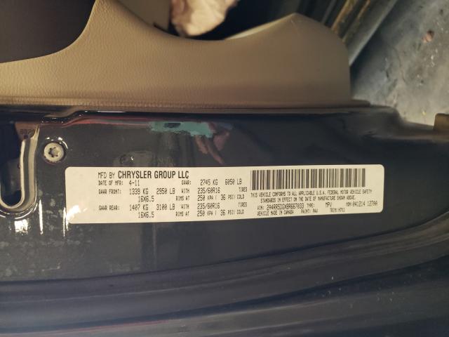 2011 CHRYSLER TOWN AND C 2A4RR5DGXBR667033