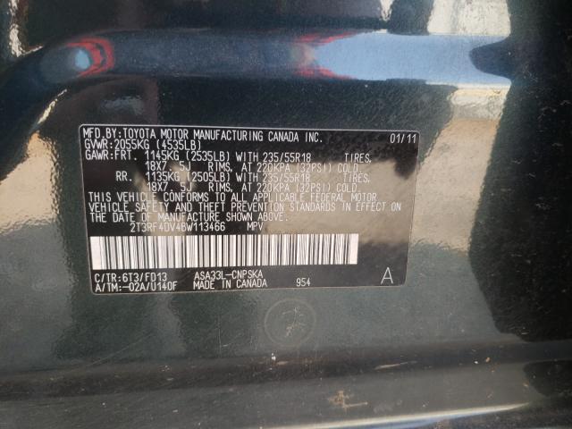 2011 TOYOTA RAV 4 2T3RF4DV4BW113466