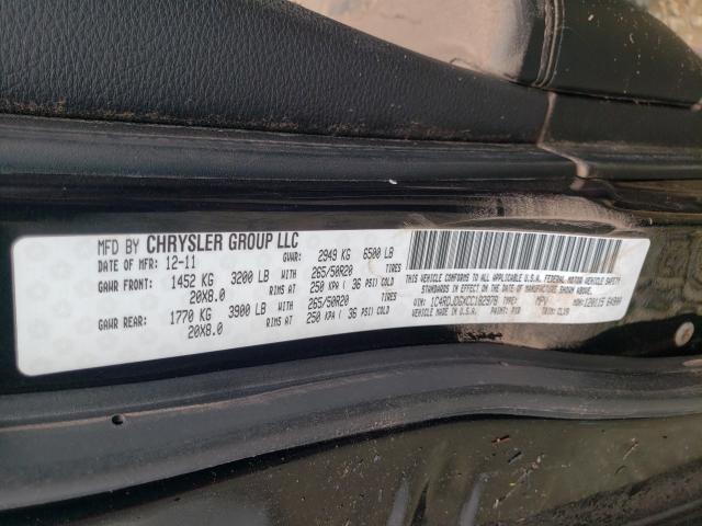 2012 DODGE DURANGO CR 1C4RDJDGXCC182978