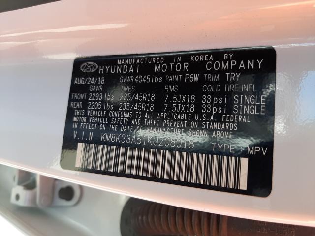 2019 HYUNDAI KONA LIMIT KM8K33A51KU208018